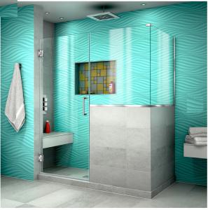 Custom Tempered Glass Shower Enclosure Square Clear Tempered Glass Shower Room