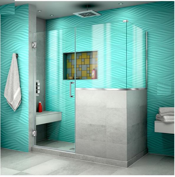 Quality Custom Tempered Glass Shower Enclosure Square Clear Tempered Glass Shower Room for sale