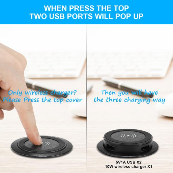 OEM Under Desk 10w 3 In 1 Wireless Charger Pad For Smart Iphone