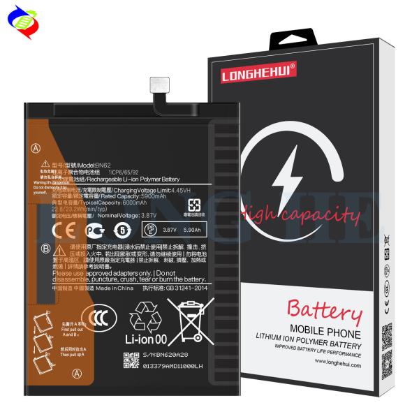 Quality 6000mAh Lithium-ion Polymer Battery BN62 for MI POCO M3 Redmi NOTE9 4G Original Replacement for sale