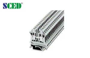 Wholesale Right Angle Wire Inlet 600V 50A Rail Mounted Terminal Blocks Width 8.2mm from china suppliers