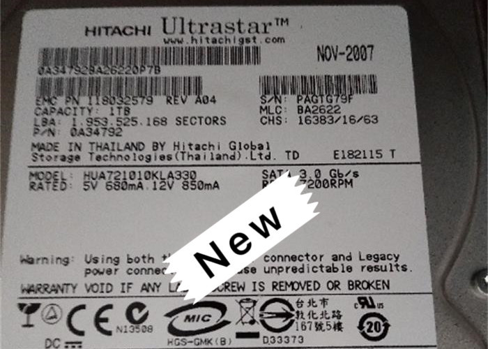7.2K Hitachi 1TB Hard Disk CX-AT07-010 005048800 CX700 CX500 SATA Interface