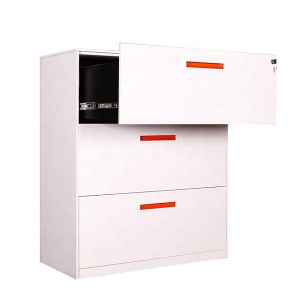 Quality Office 3 Drawer Kd Structure Metal Drawer Cabinet for sale