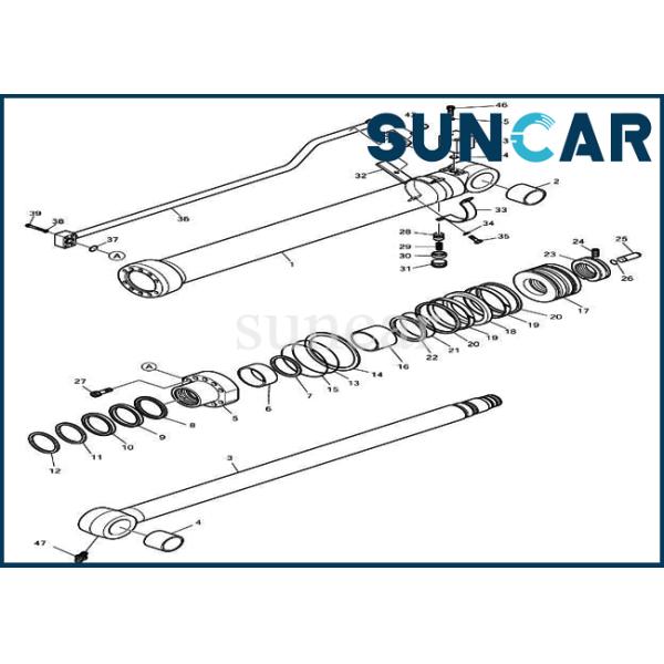 DX140LC DX160LC DOOSAN K9002308 Arm Seal Kit Hydraulic Cylinder Excavator Sealing Kits