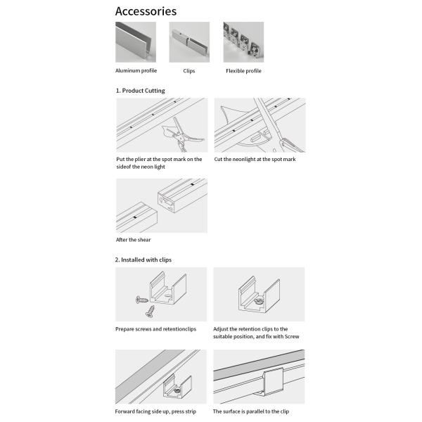 Mini Side View Neon Light Band 04*10mm RGB Flexible Silicone Neon LED Strip Waterproof IP67
