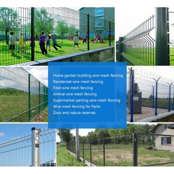 3D Garden Triangle Bending Fence For Residential 1.8*3m 75*200mm Hole