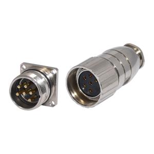 China M23 Waterproof 6 pin Female Cable Plug Amphenol Circular Power Connectors on sale