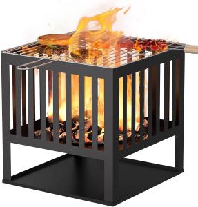 Wholesale Portable Camping Wood Charcoal Burning Fireplace Weathering Steel Fire Pit for Outdoor from china suppliers