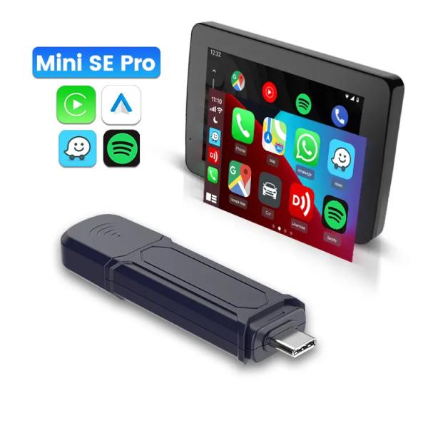 Quality Wired To Wireless Adapter Carplay And Android Auto  Mini SE Pro Automatic Connection Dongle for sale