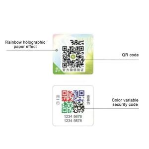 China Gloss Double Layer Sticker Anti Counterfeiting Custom Label Printing ISO9001 on sale