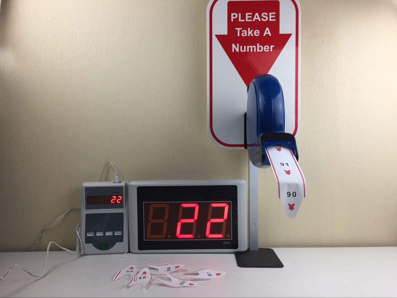 wireless 433.92 LED customer queue number display board simple queue system
