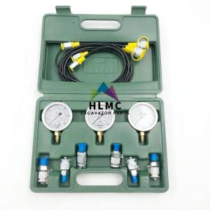 China Green Hydraulic Diagnostic Test Kits Pressure Testing Kit 3 Gauge on sale