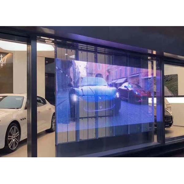 Indoor Transparent Glass Window 1920Hz 1000X500mm LED Display Screen