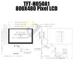 5.0-inch Color Capacitive Touch IPS TFT LCD/800x480 Full Viewing Angle TFT