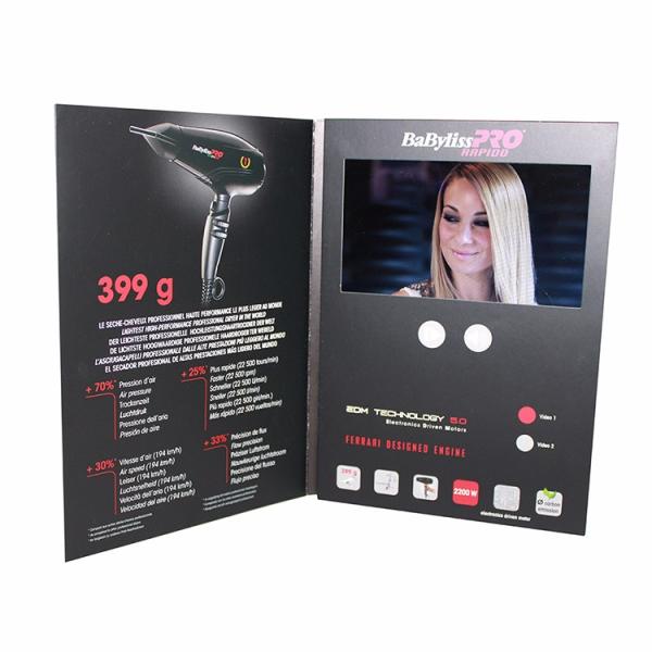 OEM ODM custom Smart USB Advertising Player digital LCD screen 2.4 inch video business card with lanyard