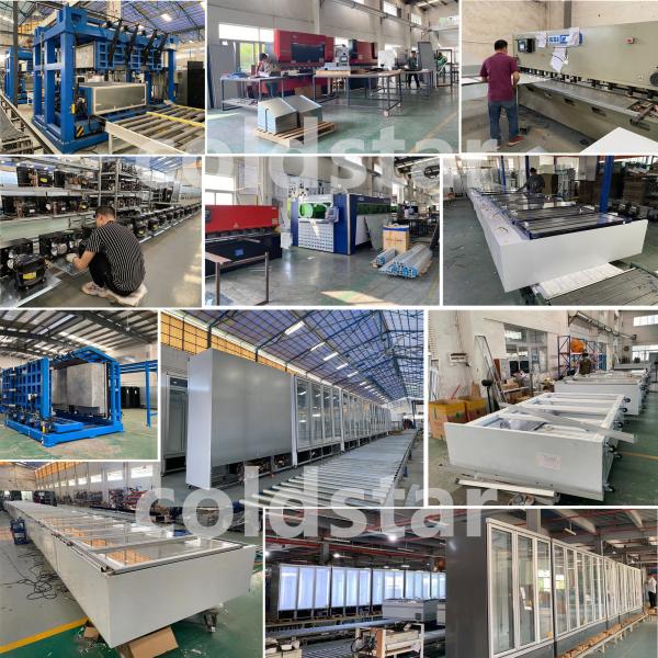 Double Glass Door Upright Refrigerated Showcase Drinks And Beverages Cooler Glass Door Merchandiser