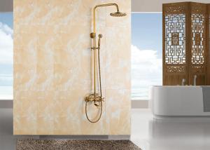Wholesale ROVATE Round Rainfall Shower System Dual Handle With Metered Faucets from china suppliers