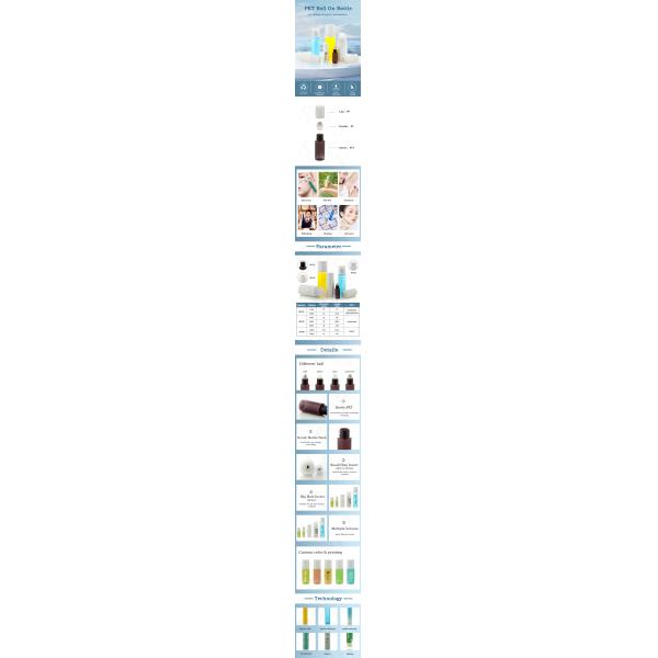 PET 10ml ~ 170ml Plastic PCR Roll On Bottle Transparent Customize Color Roller Ball Bottle No Leakage For Eye Serum Deodorant Gel