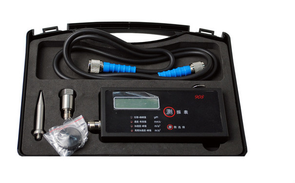 Portable Vibration Meter, Handheld Vibration Tester, velocity, displacement and acceleration