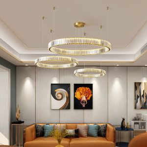 5-30m2 Modern Led Crystal Chandelier Ceiling Light Dimmable