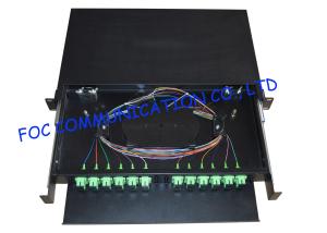 Wholesale 19&quot; Fiber Optic Patch Panel , SC/APC 24 Port Network Patch Panel from china suppliers
