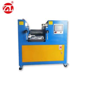 Wholesale PLC Type Two Roll Mill Machine , Yellow &amp; Blue Color Customized Lab Mixing Mill from china suppliers