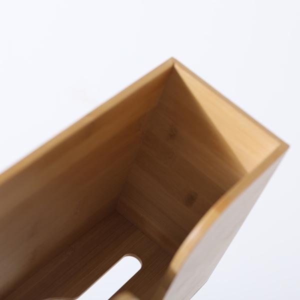 2023 Adhesive Desktop Bamboo Tissue Storage Box with Design and CE / EU Certification