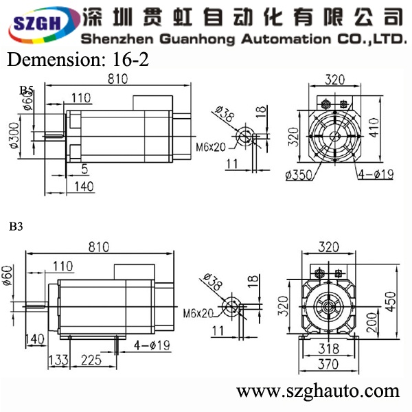 AC 37KW 235N.m CNC Lathe / Milling / Router Spindle Motor Indexing Accuracy: +/-1 Pulse