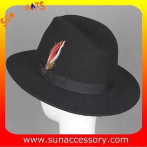 China 0070371 Sun Accessory customized  winter wool felt fashion style fedora  hats  ,men hats and caps wholesaling on sale