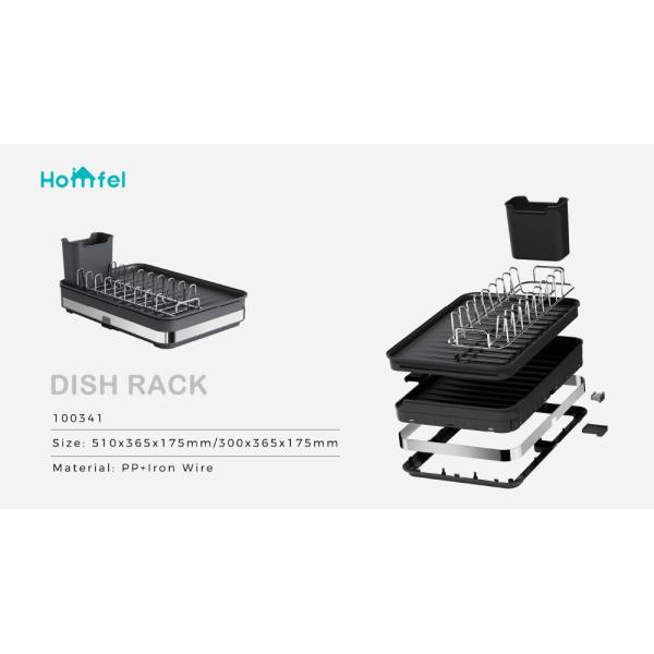 Space Saving Steel Kitchen Dish Rack For Kitchen Organization And Storage