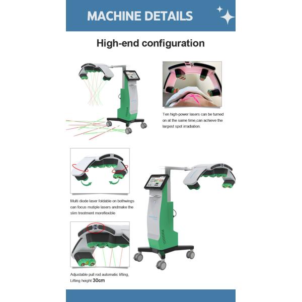 10d Maxlipo Master Lipolaser 635nm Red Light 532nm Green Light For Fast Fat Reduce Weight Loss