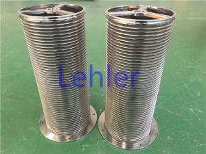 Vertical Wire Wrapped Screen With Smooth Wire Surface For Self - Cleaning Filter