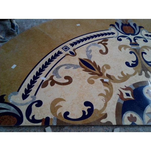 Marble Medallion water jet pattern Design Modern Flower Pattern Marble Water Jet Designs For Indoor Floor Decor