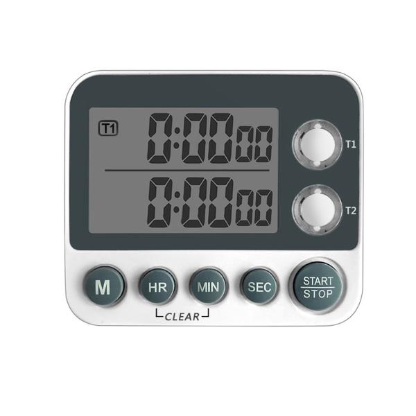 Quality Magnetic Dual Digital Timer Cooking Countdown Timer Kitchen Baking Tools for sale