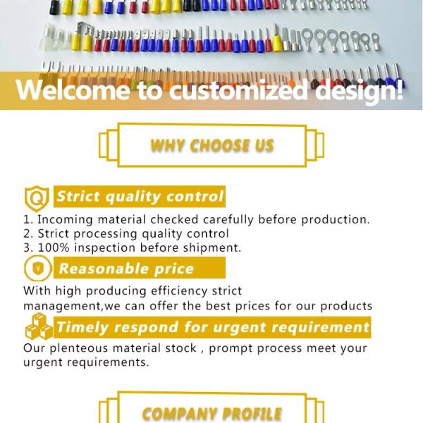 Customizable Nylon Insulated Lug Terminal Electrical Crimp Terminal Ring Terminal