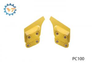 China PC100 KOMATSU Bucket Side Cutter Replacement Yellow Color For Heavy Machinery on sale