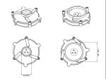Black Precision Rotary / Rotation Axis With Bracelet Chuck Angle Adjustable