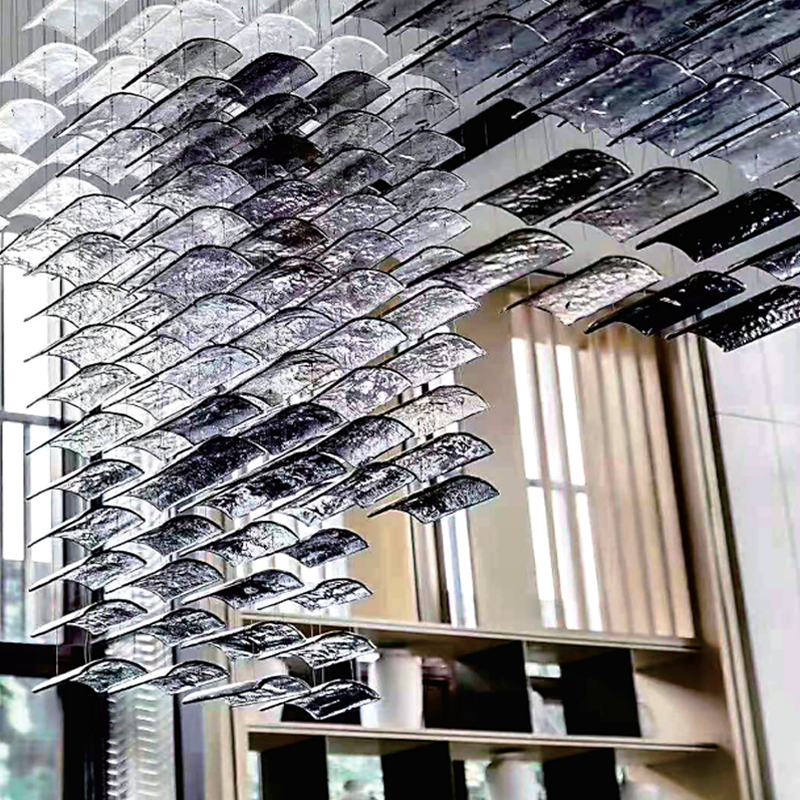 Crystal Tiles: Multi-Color Textures, Constructing the Aesthetics of Spatial Art Ceilings and Installations