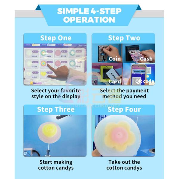 CT580mini Cotton Candy Vending Machine Automated For Indoor / Outdoor