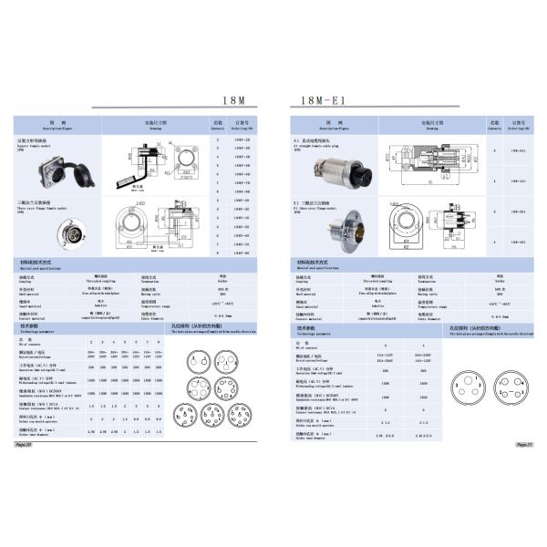 Circular Aviation Connectors Solder Panel Mount Socket PCB Male Female Connectors