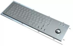 China Durable Stainless Steel Keyboard , Industrial Metal Keyboard With Trackball on sale