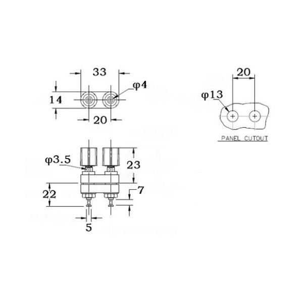 5mm Gold Plated Dual Binding Posts For Speaker Amplifier Red And Black Color
