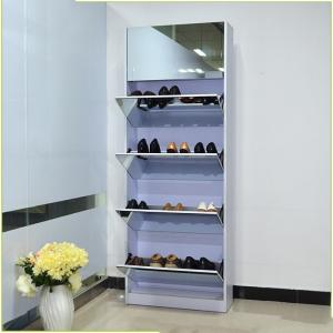 China Large-Capacity Shoe Cabinet With Full-Length Mirror For Apartment on sale