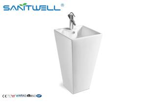Wholesale Sanitary ware bathroom wash basins egg shaped one piece pedestal sink from china suppliers