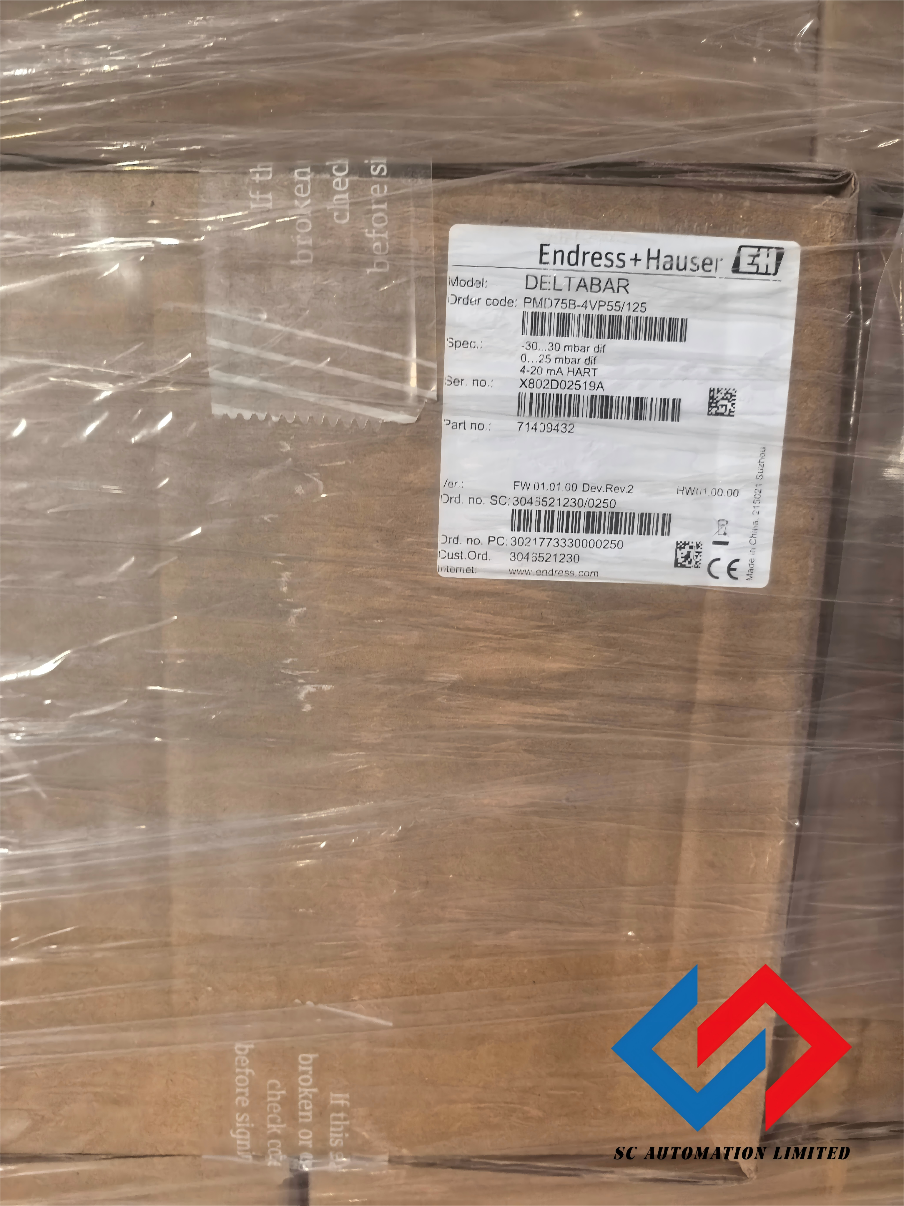 PMD75B Endress+Hauser pressure transmitter PMD75B-4VP55/125