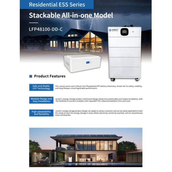 30kWh 50kWh Stackable LiFePO4 Battery Energy Storage Home Lithium Ion Battery RS232