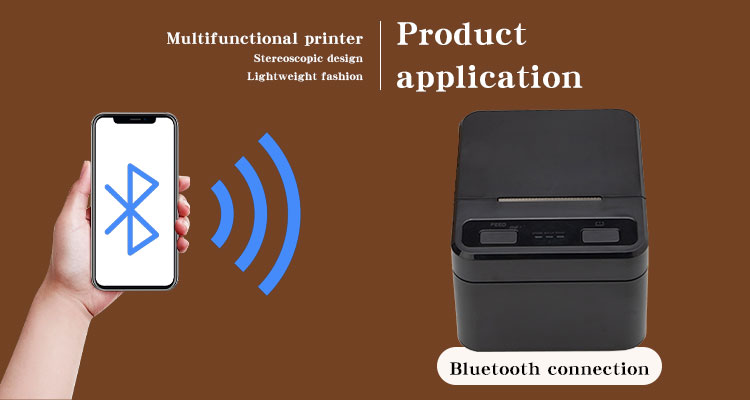 1- 2 Inch Wireless Bluetooth Thermal Printer for Multi-Language Receipts and Barcodes