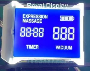 Wholesale STN Blue Negative Monochrome Segment Graphic LCD Display with White Backlight from china suppliers