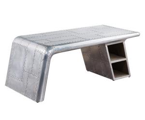 China Aluminum Airplane Wing Coffee Table With 2 Drawers on sale