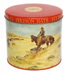 Stetson Hats Tin Container For Cookie Packaging , Food Grade Metal Box Optional